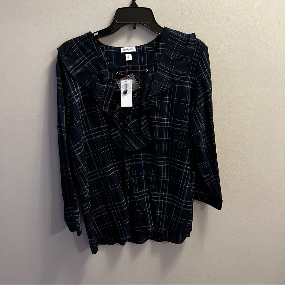 Navy blue Plaid shirt